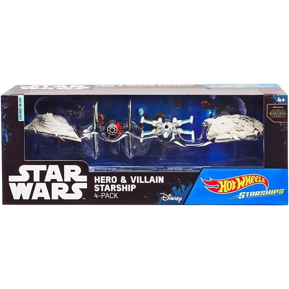 Hot Wheels Star Wars The Force Awakens Hero & Villain Starship 4-Pack